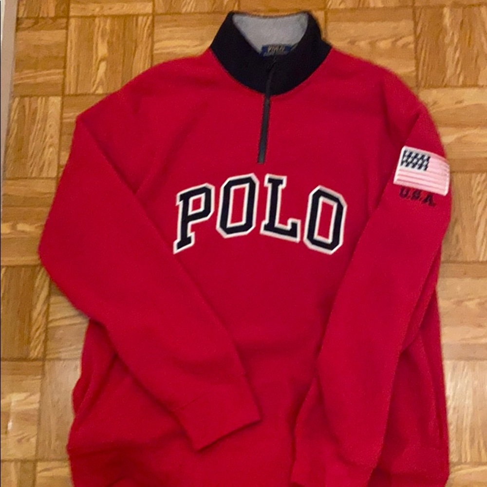Polo Fleece pullover with pockets